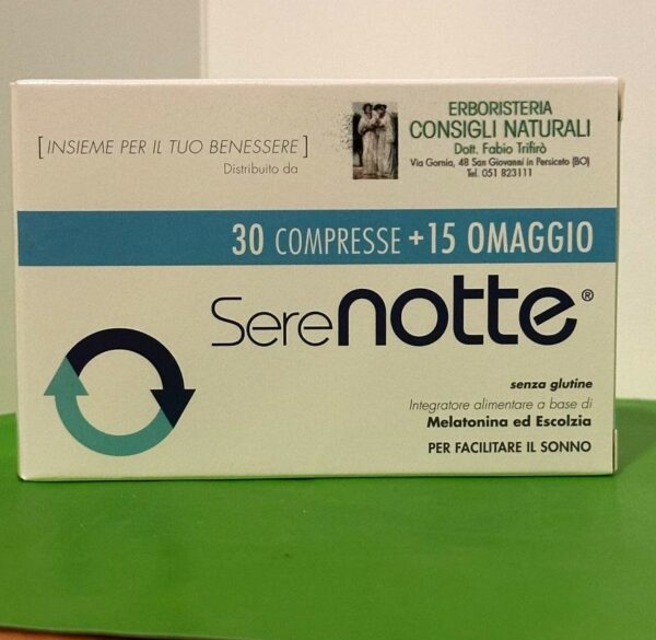 serenotte compresse per notti tranquilli con melatonina